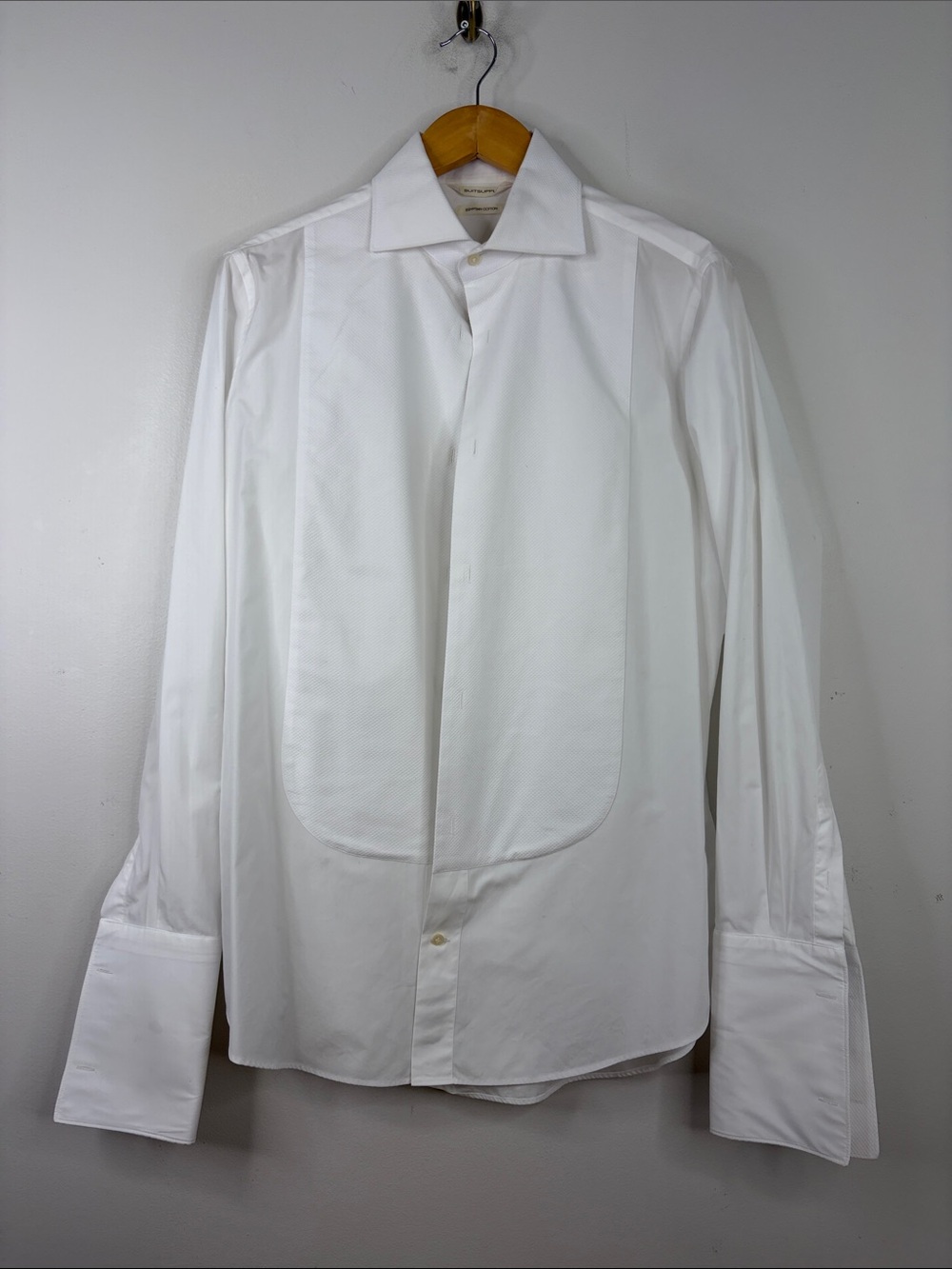 Suitsupply Tuxedo Shirt Mens 41 16 White Cotton Evening Dress Wedding Slim Fit